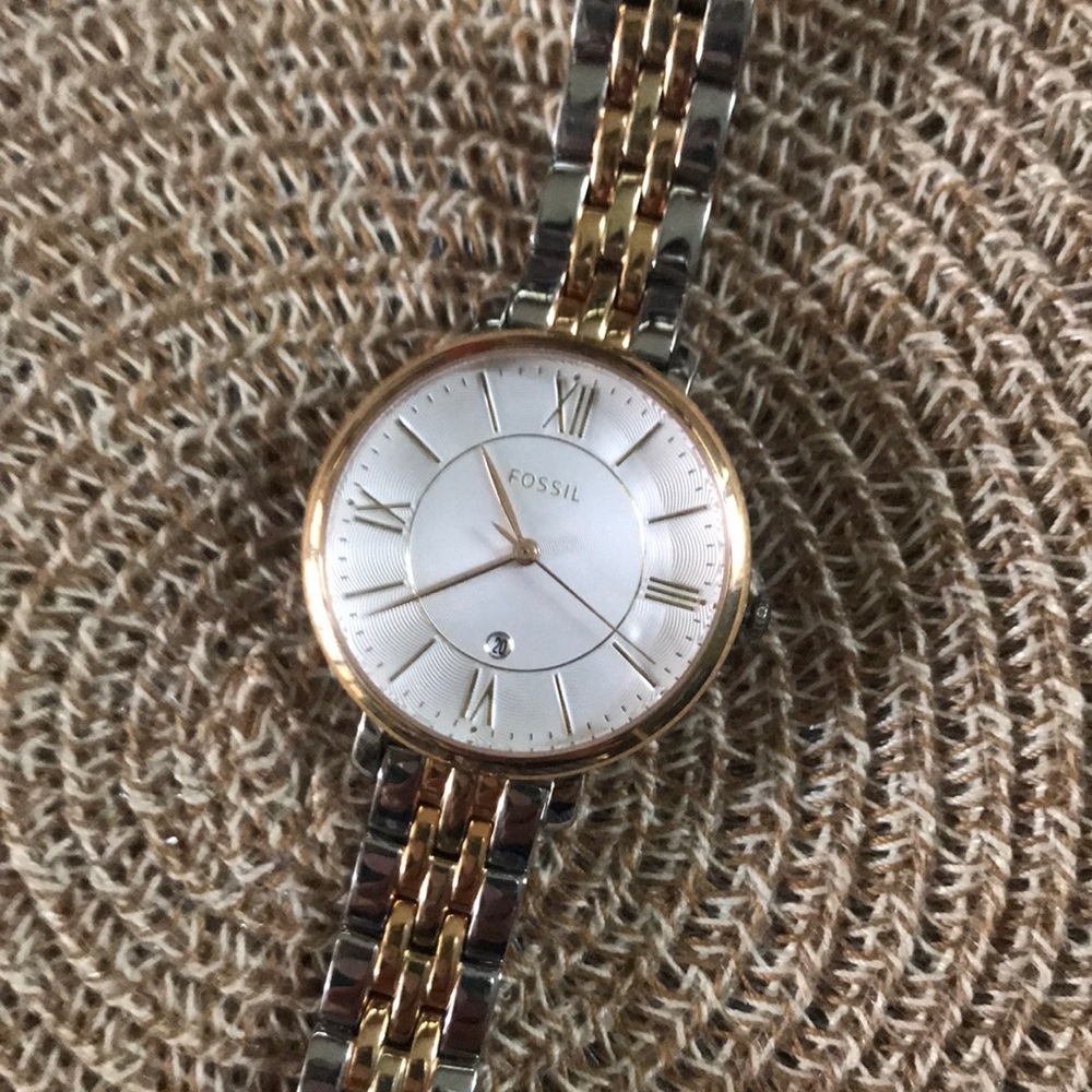 Fossil gold and silver watch